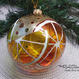Цитрусовый елочный шарик новогодний сувенир