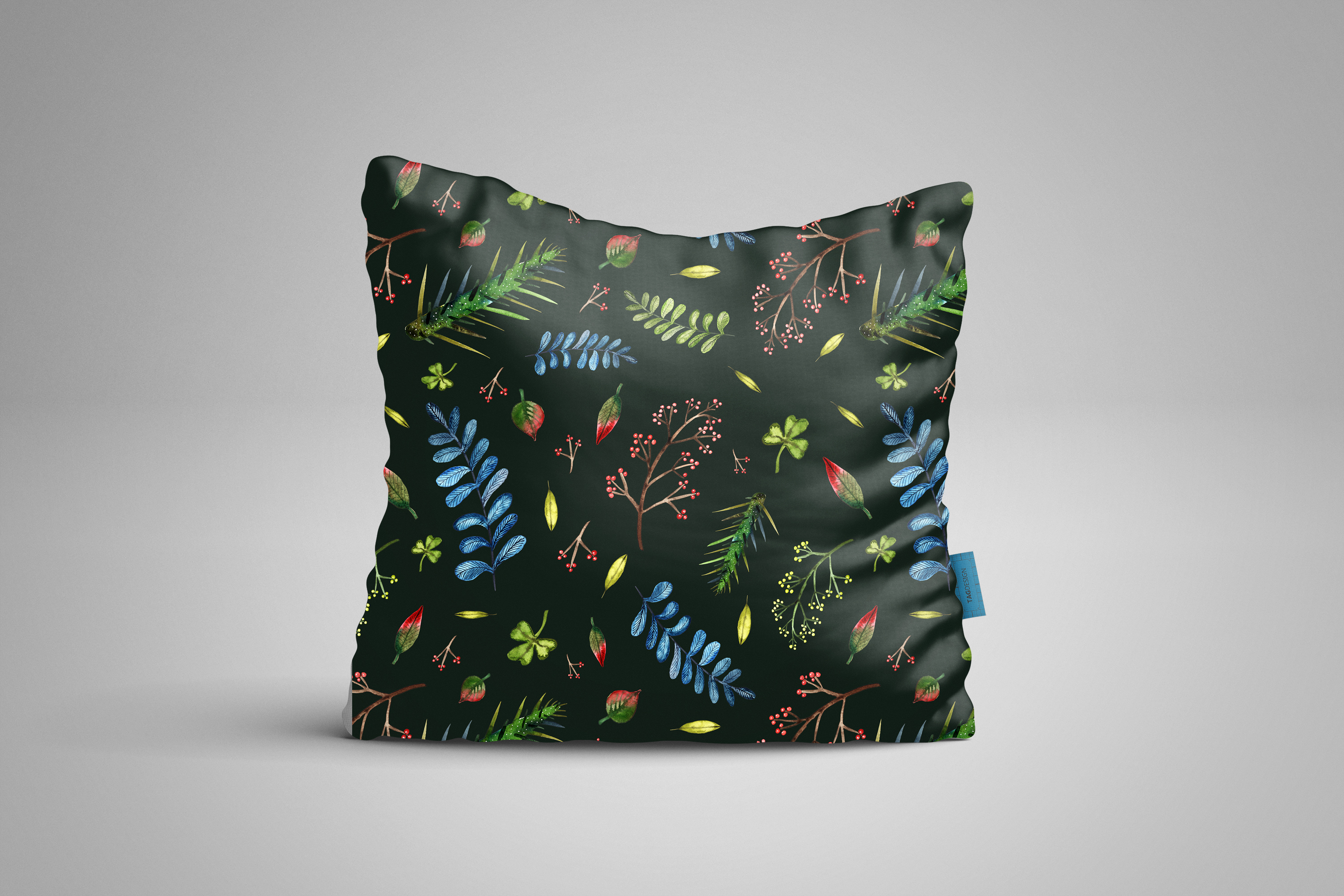 Square   pillow floral pattern