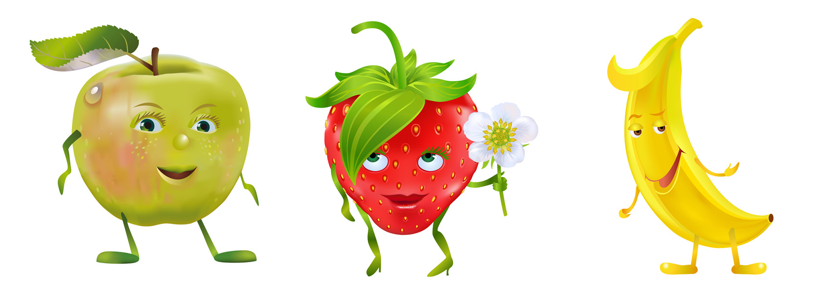Strawberry girl with flower