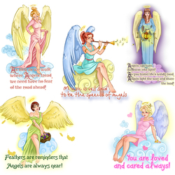 Набор стикеров "Прекрасные Ангелы"