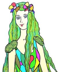 Девушка с волосами-водорослями