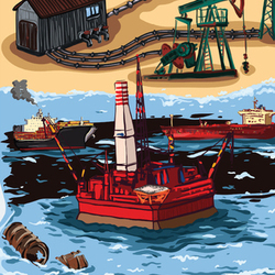 Плакат "Добыча ресурсов"