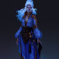 Commission: Dark Elf Sorceress