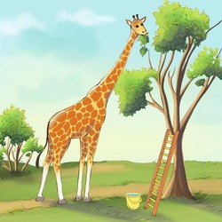 Иллюстрации к сказке New in the zoo автор Joy Hill
