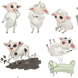 Дизайн персонажа : овечка