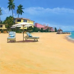 Пляж - локация для компьютерной игры