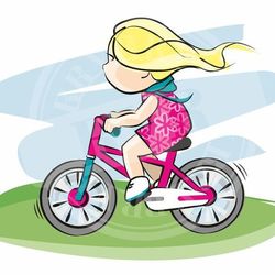 девочка на велосипеде