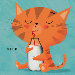 Milk cat