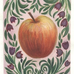 Просто открытка с яблоком)