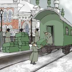 1919 год. Колчак вместе с литерным эшелоном, в котором находился золотой запас, отправляется из Омска в Иркутск.