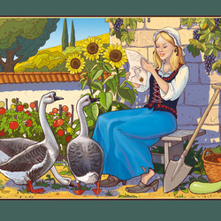 Иллюстрация к календарю по сказкам Гофмана Э.Т. "Королевская невеста".