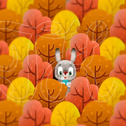 Pattern rabbit in forest
