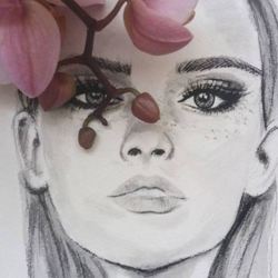 Девушка с орхидеей