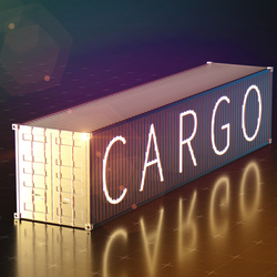 Cargo container. Daily render.