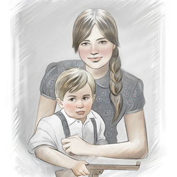 Катя с сынишкой