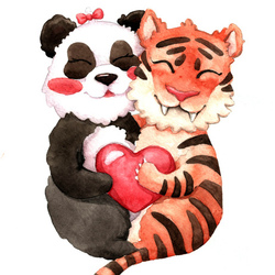 Тигр и панда