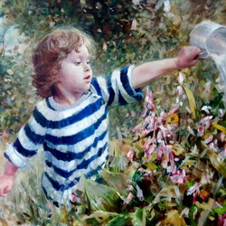 Портрет девочки в саду
