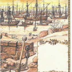 Корабли пиратов(фрагмент иллюстрации)