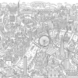 Лондон. Карта-раскраска