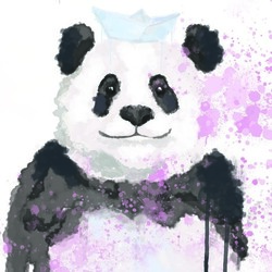 Панда с улыбкой(Плакат  для детей)