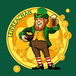 Логотип для ирландского паба Лепрекон