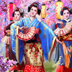 Япония. Праздник цветения сакуры.