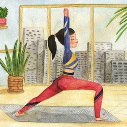 Иллюстрация для журнала про йогу