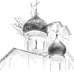 Pskov, Russia, Sketch 