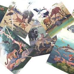 Некоторые из шмуцтитулов для книжки "На поиски животных"