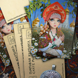 Postcard "Russian beauty"