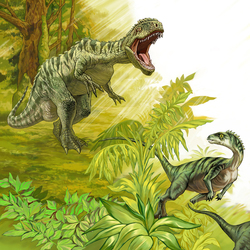 серия иллюстраций-динозавры