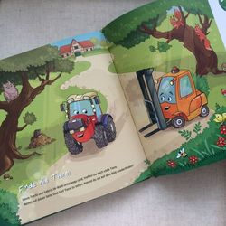 Книга для детей о маленьком тракторе Треки