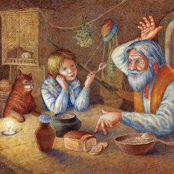 иллюстрация к сказке "Серебряное копытце"П.Бажова