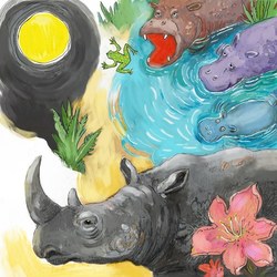 Когда носорог смотрит на луну, он зря тратит цветы своей селезёнки.