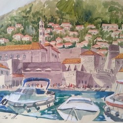Вид на Дубровник с бухты