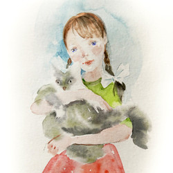 Девочка с кошкой
