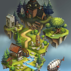 Isometric game map