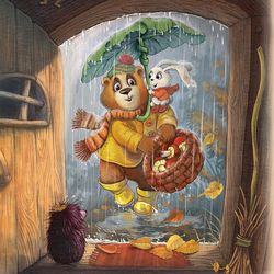 2. Иллюстрация к книге Е. Матюшкиной "Мой милый Медвежик. Хорошо там, где ты есть"