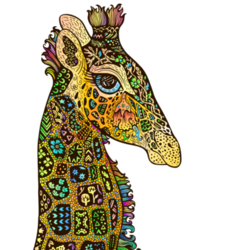 Разноцветный жираф