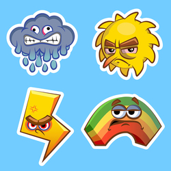 Bad weather stickers