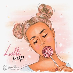 Lollipop fashion illustration