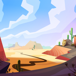 Векторная иллюстрация "Пустыня Санора"