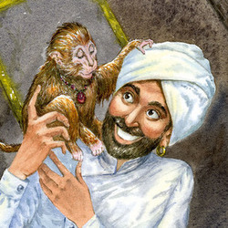 Ф.Бернетт "Маленькая принцесса". Рам Дасс с обезьянкой.