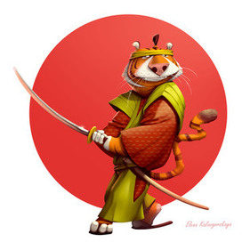 Персонаж тигр-самурай