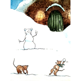 Мышки в снегу. Фрагмент