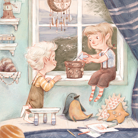 Иллюстрация для книги "Майсси из цветочного домика"