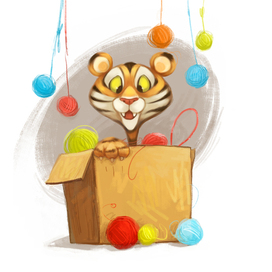 Тигр  вы коробке