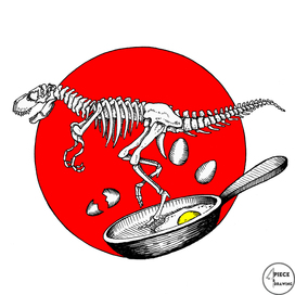 Динозавр на сковороде