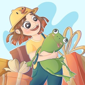 Девочка с лягушкой