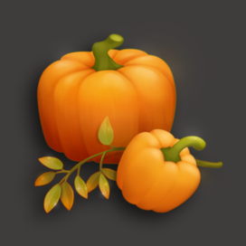 Autumn pumpkin icon